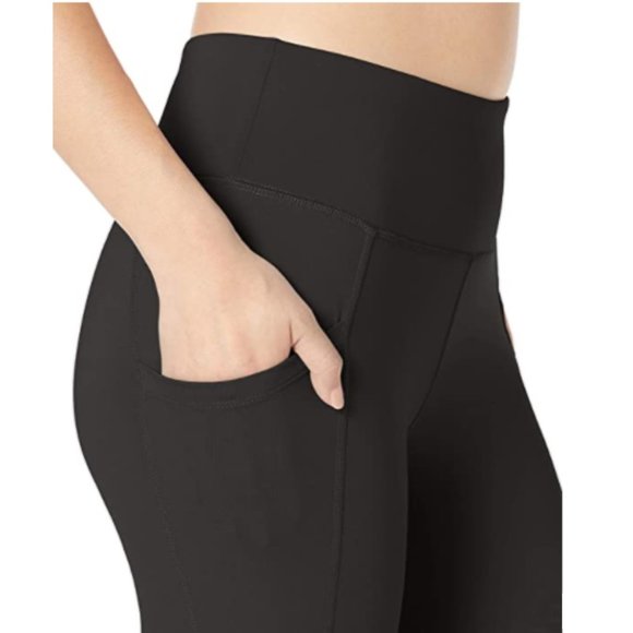 Jockey Womens Performance 7/8 Ankle Black Leggings - Picture 2 of 3